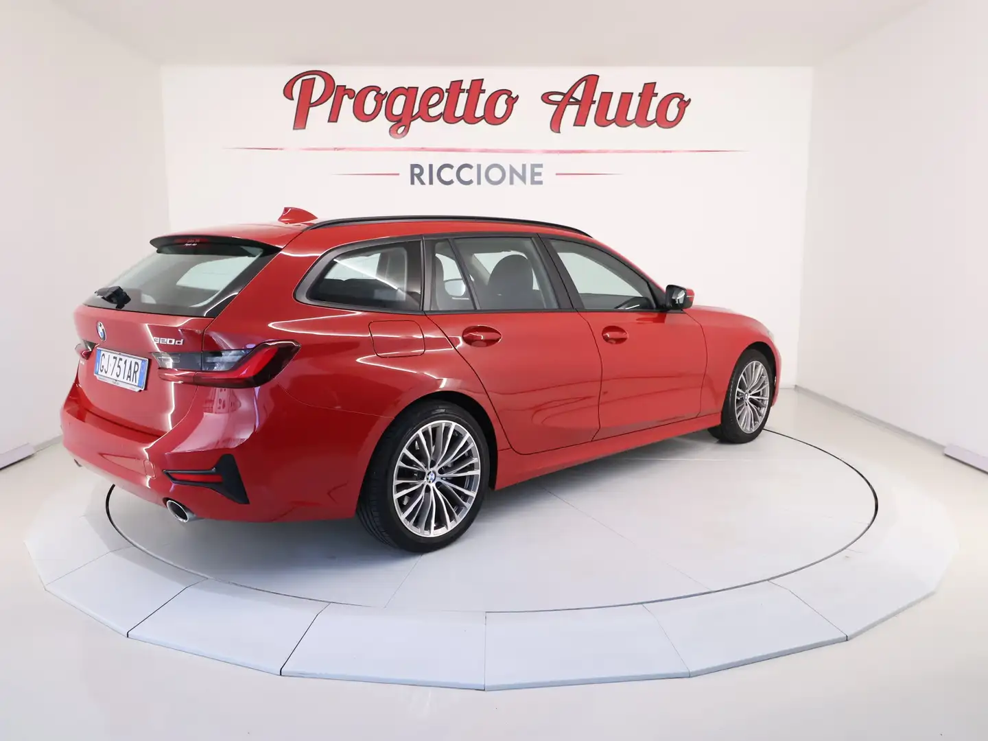 BMW 320 Serie 3 320d Touring mhev 48V Sport auto PELLE Rot - 2