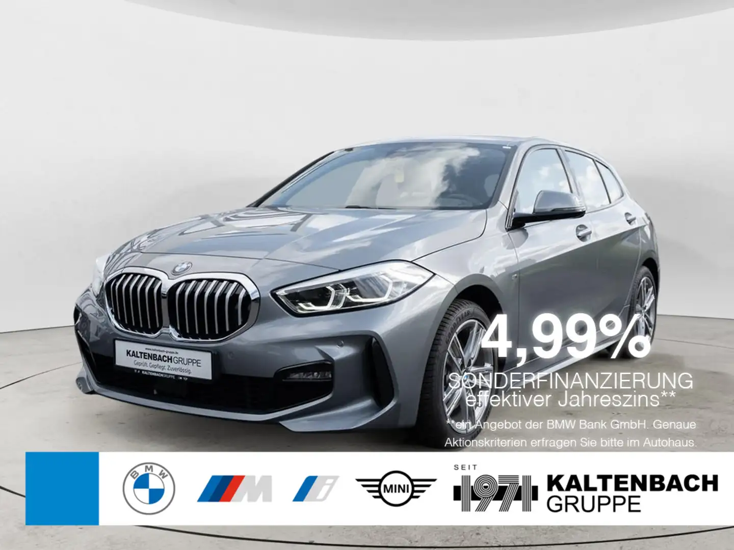 BMW 118 i M-Sportpaket LED W-LAN NAVI Teilleder Grau - 1