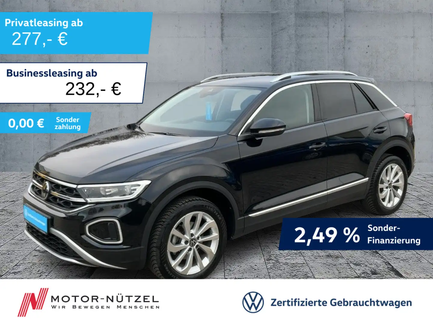 Volkswagen T-Roc 1.5 TSI STYLE 5JG+LEDplus+NAVI+ACC+SHZ+DAB Noir - 1