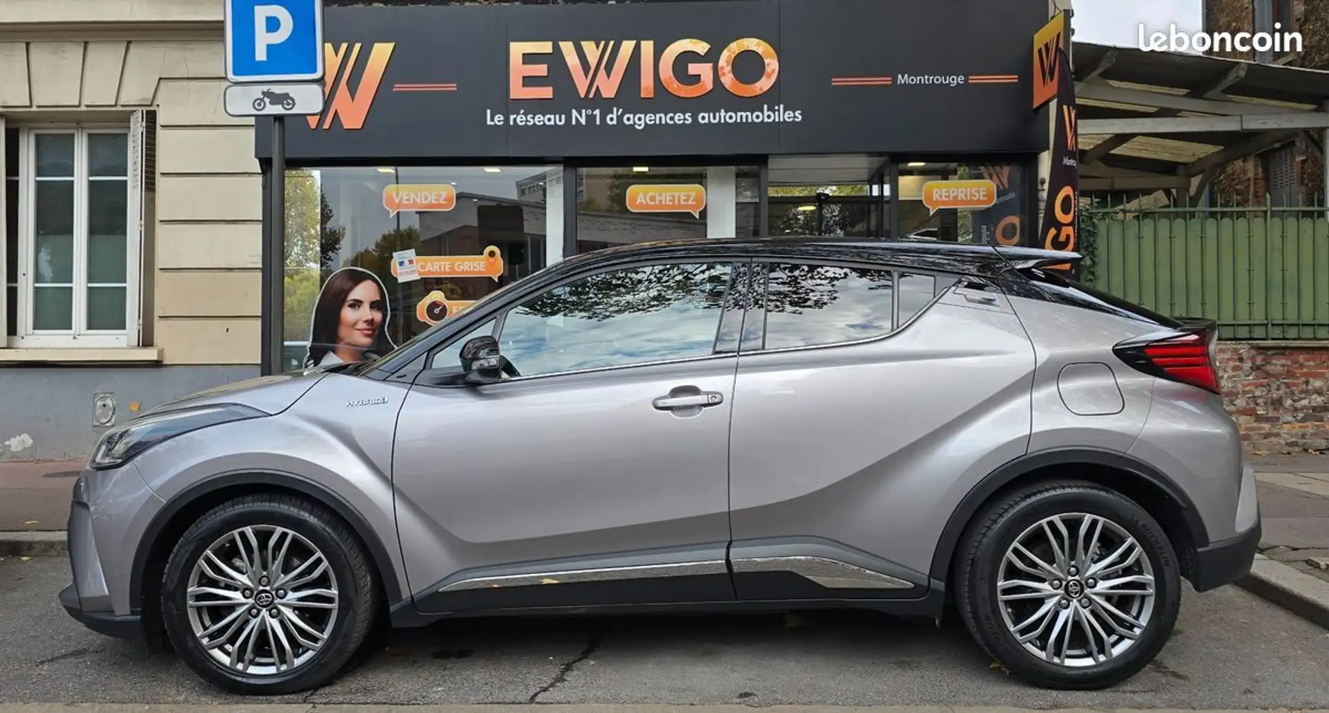 Toyota C-HR 1.8 hsd 122h 100 full-hybrid distinctive 4x2 e-cvt bva Gris - 2