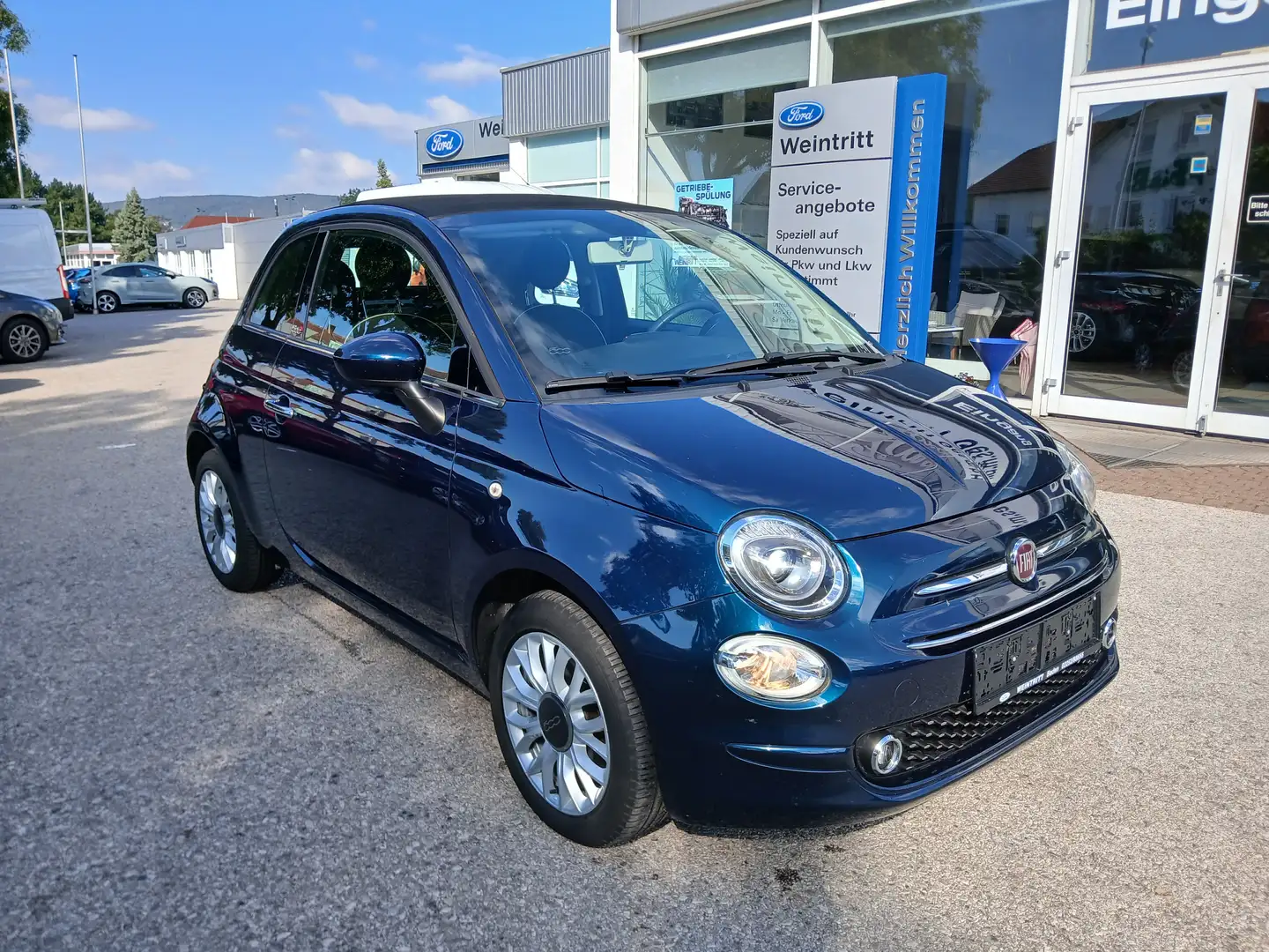 Fiat 500C 1,2 Fire 70 Lounge Bleu - 2