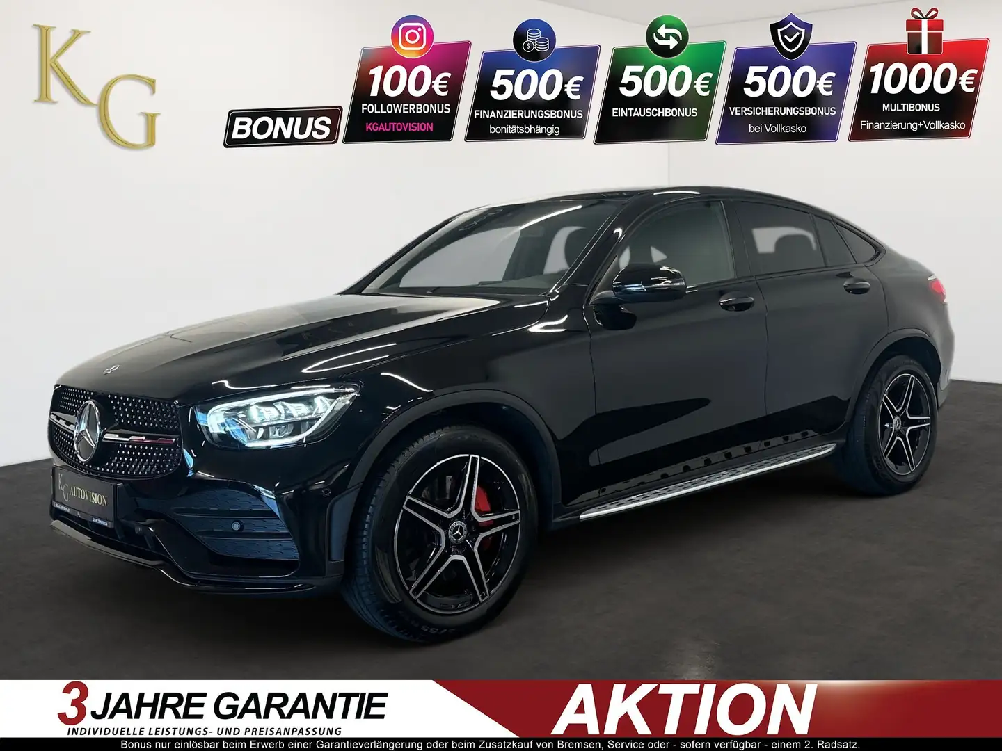 Mercedes-Benz GLC 220 d Coupe AMG Line 4Matic ab ca. 340€ monatlich Schwarz - 1