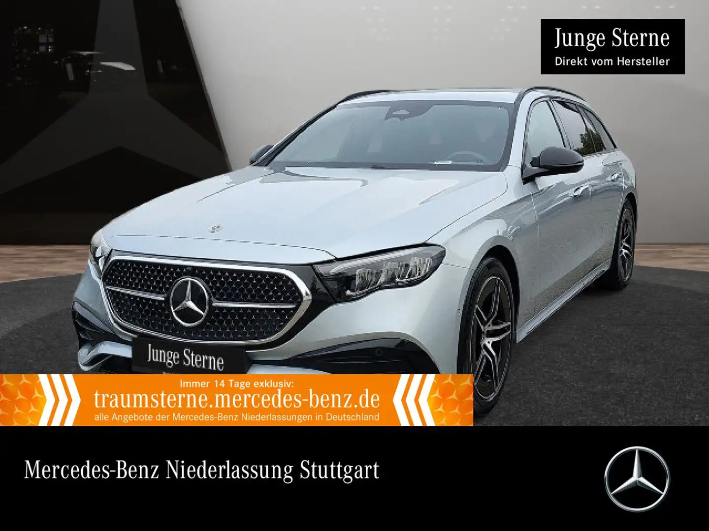 Mercedes-Benz E 300 e T AMG Distr. LED Night Kamera Spurhalt-Ass Argent - 1