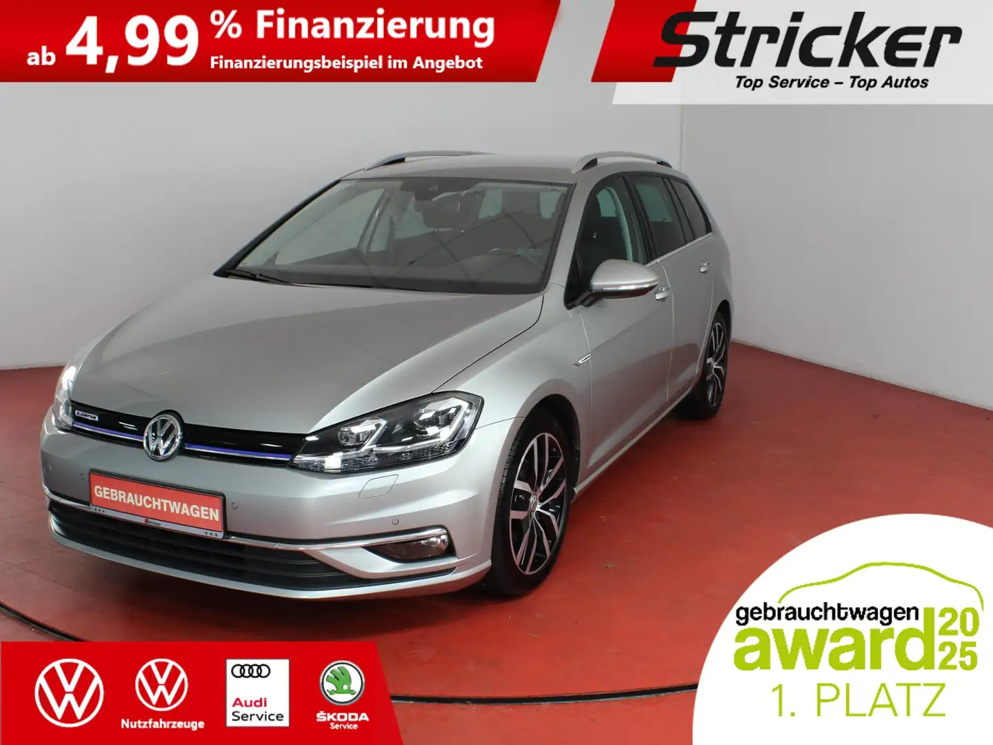 Volkswagen Golf Variant Highline 1.5 TSI DSG 213,-ohne Anzahlung Navi Kam Silber - 1