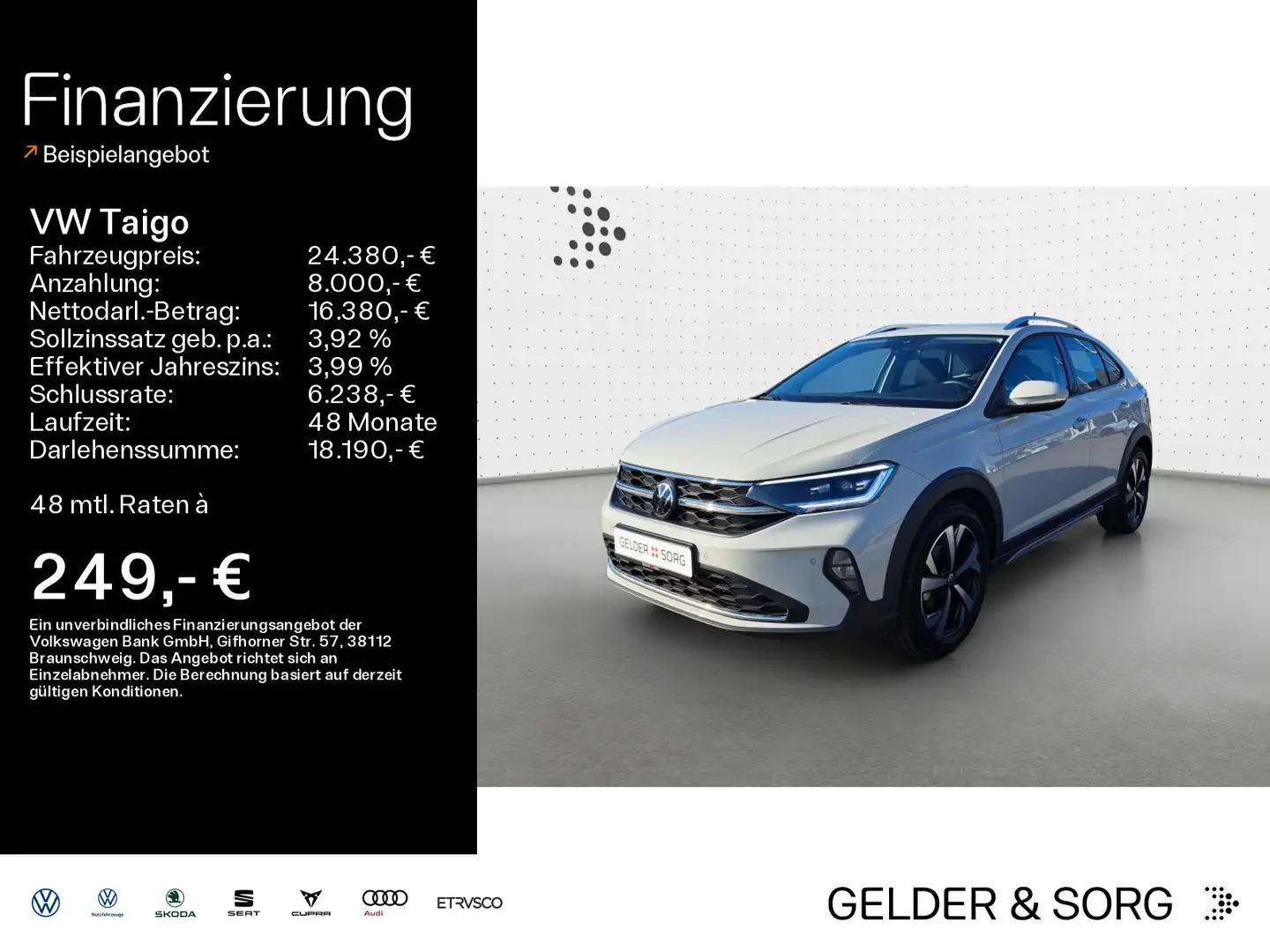 Volkswagen Taigo Style 1.5 TSI Matrix*Navi*ACC*Digital*AHK Grijs - 1