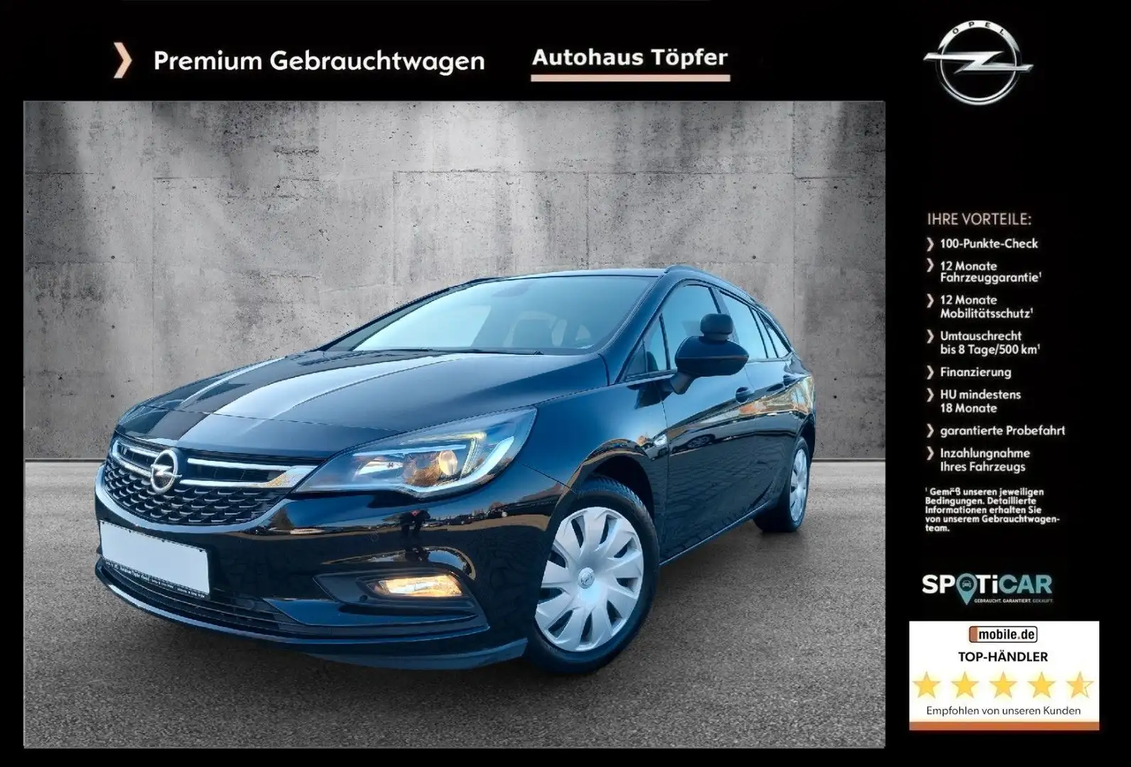 Opel Astra K ST Sondermodell "Business" aus 1-Hand Zwart - 1
