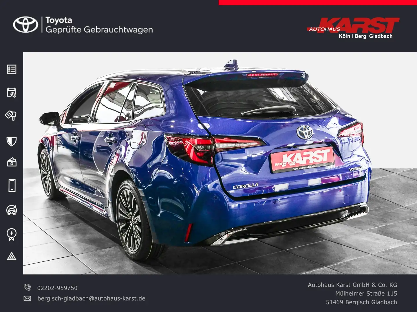 Toyota Corolla 2.0-l-Hybrid Touring Sports Navi Blu/Azzurro - 2