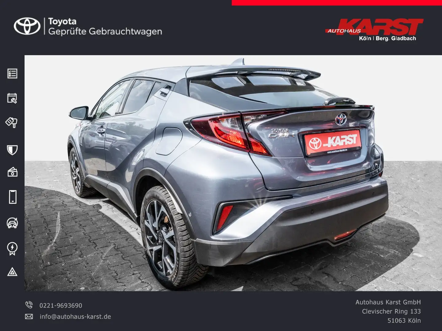 Toyota C-HR 1.8-l-Hybrid Team D TOP PDC SHZ Klima Alu Blau - 2
