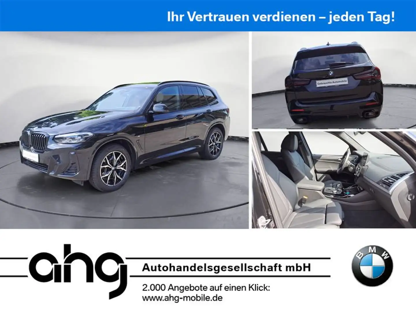 BMW X3 xDrive20d M Sport AHK NAVI KAMERA Zwart - 1