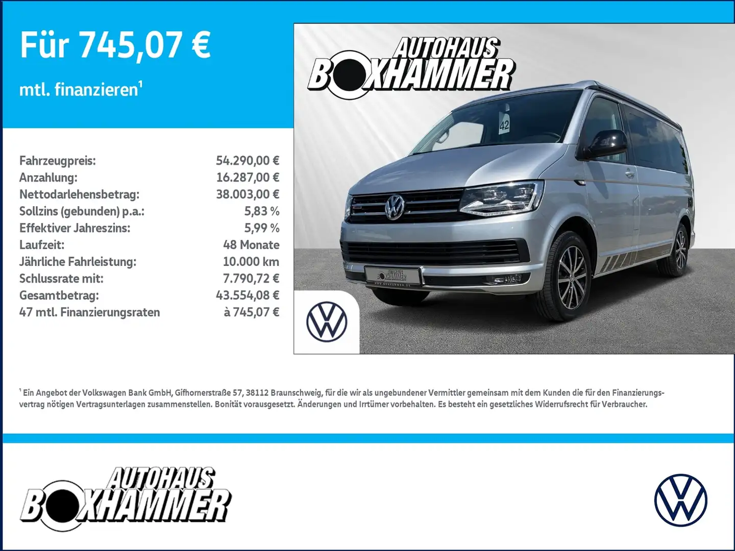 Volkswagen T6 California 2.0 TDI DSG 4Motion Ocean Edition Argintiu - 1