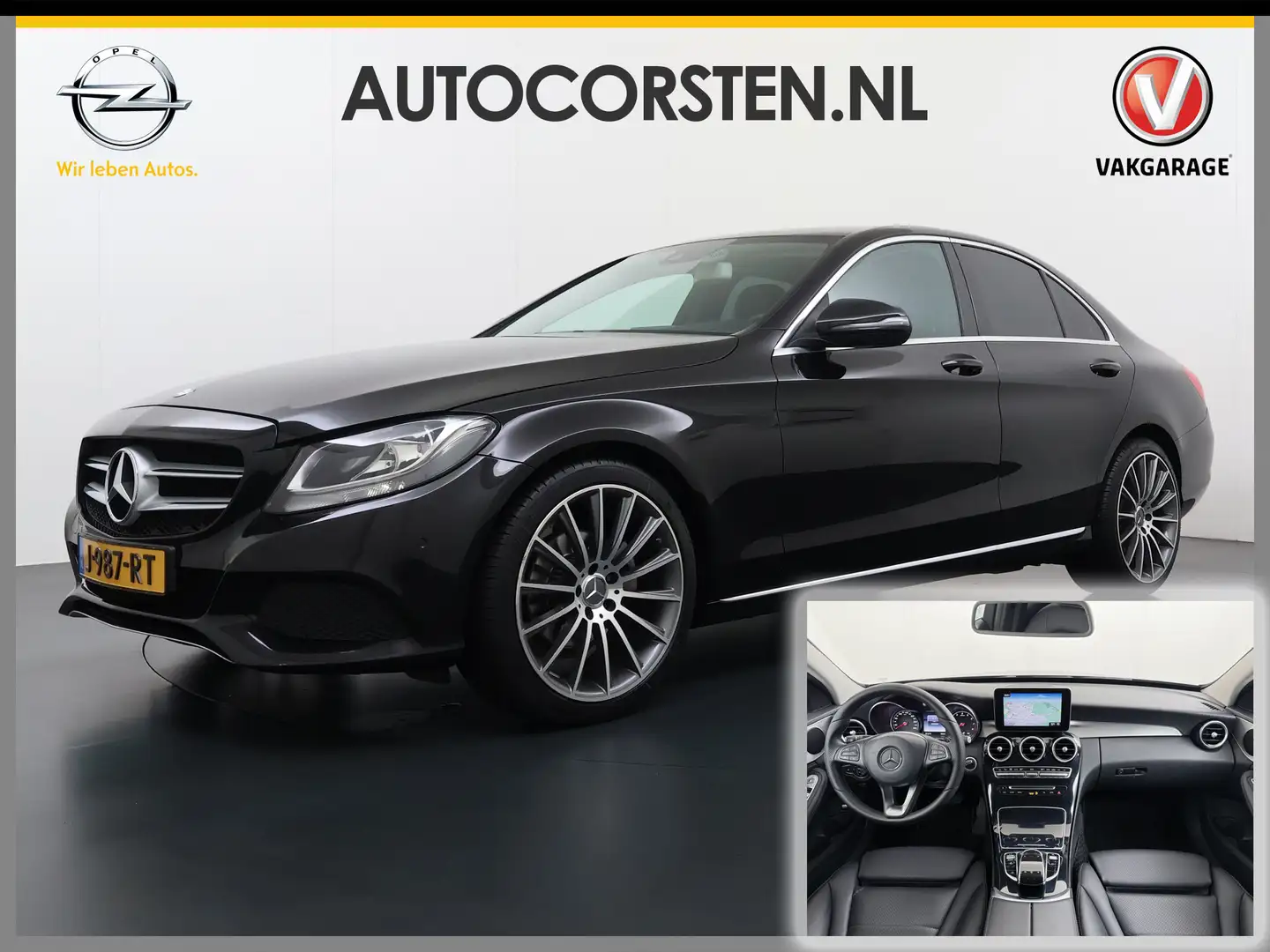 Mercedes-Benz C 180 T AUT-7 19" Avantgarde AMG Sport-st+Leer+Verwarmd Noir - 1