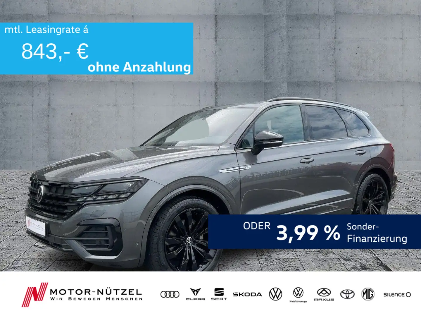 Volkswagen Touareg 3.0 TDI 4M R-LINE MATRIX+NAVI+AHK+PANO Grau - 1