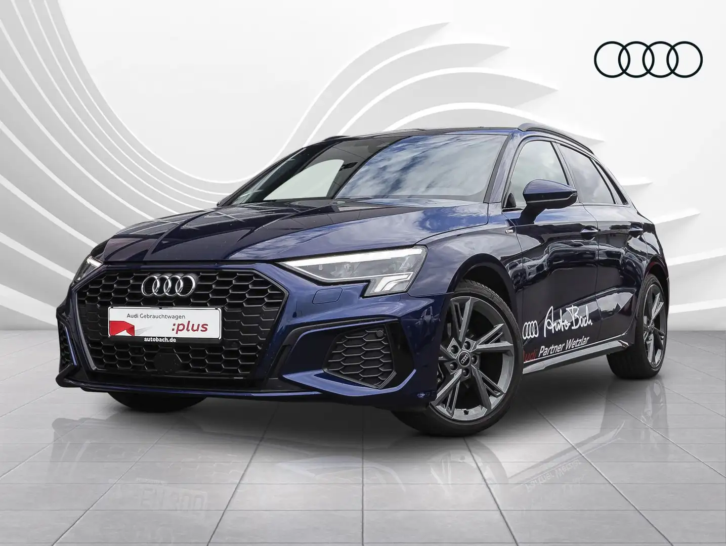 Audi A3 S line 30TDI Stronic Navi LED virtu Blau - 2