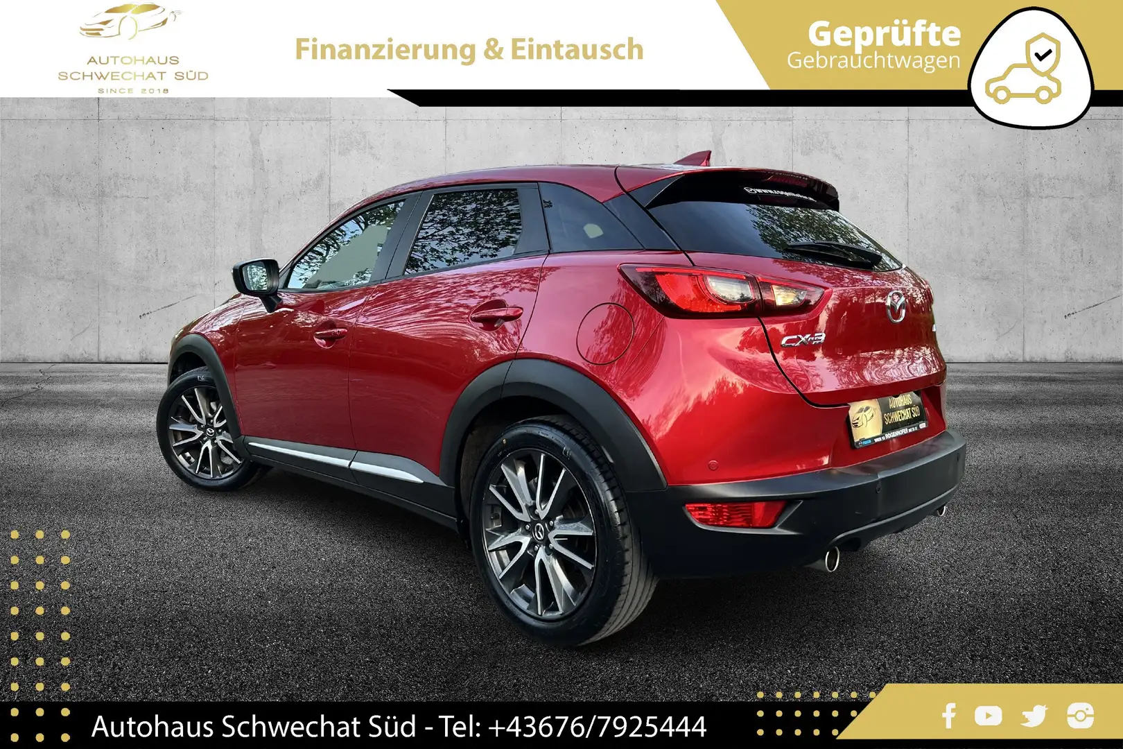 Mazda CX-3 G120 Revolution // HEAD-UP // NAVI // WENIG KM // Rot - 2