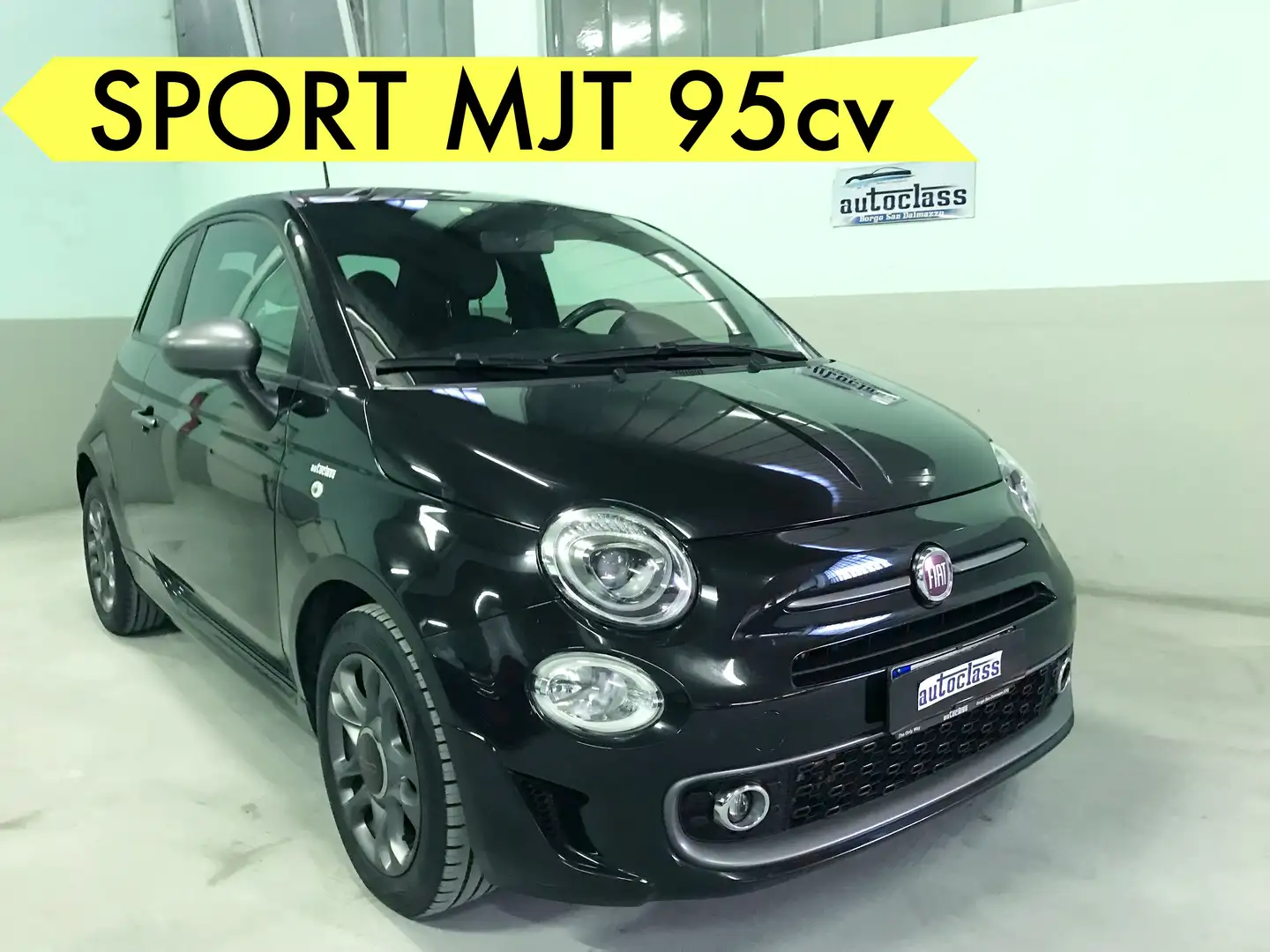 Fiat 500 1.3 Mjt 95cv SPORT EURO 6B Schwarz - 1
