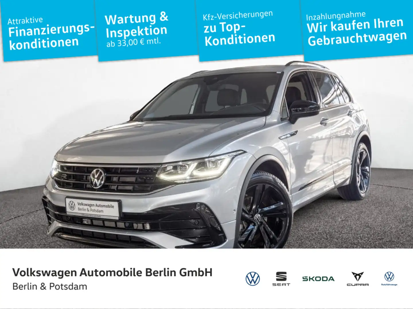 Volkswagen Tiguan 1.5 TSI DSG R-Line Black-Style Nav IQ-LED Silber - 1