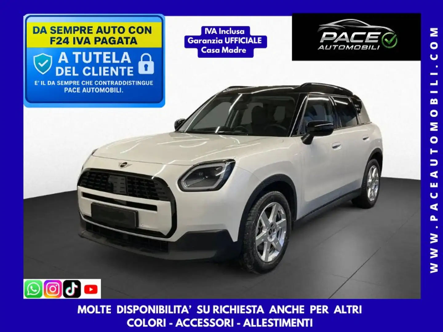 MINI Countryman C ESSENTIAL CLASSIC AUTOMATICA PDC KAMERA TETTO PDC Blanc - 1