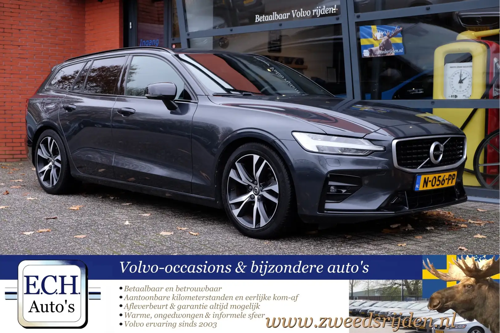 Volvo V60 2.0 D4 190 pk Aut. R-Design, Apple CarPlay, Trekha Grijs - 1