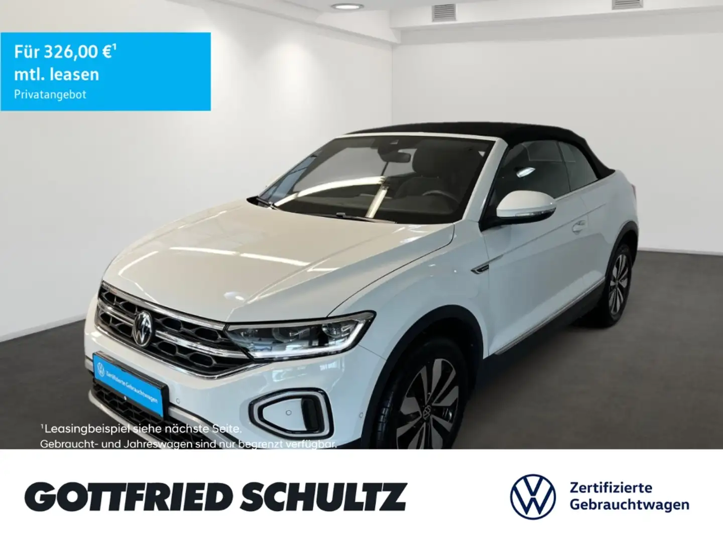 Volkswagen T-Roc Cabriolet 1.0 TSI Move Navi ACC LED Leichtmetallrä Weiß - 1