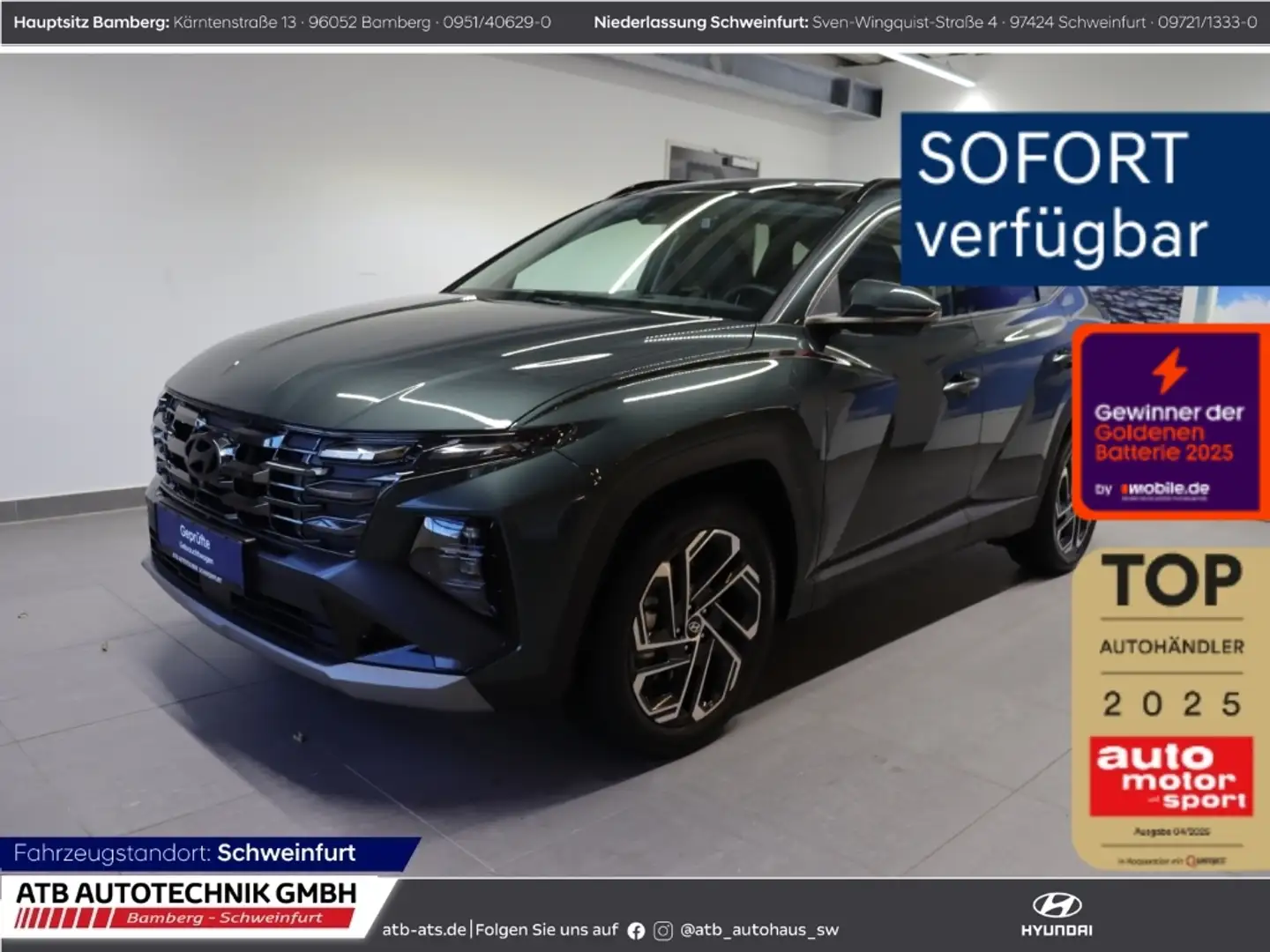 Hyundai TUCSON Prime MY25 1.6 T-GDI 160 PS 48V 7-DCT 2WD El. Pano Verde - 1