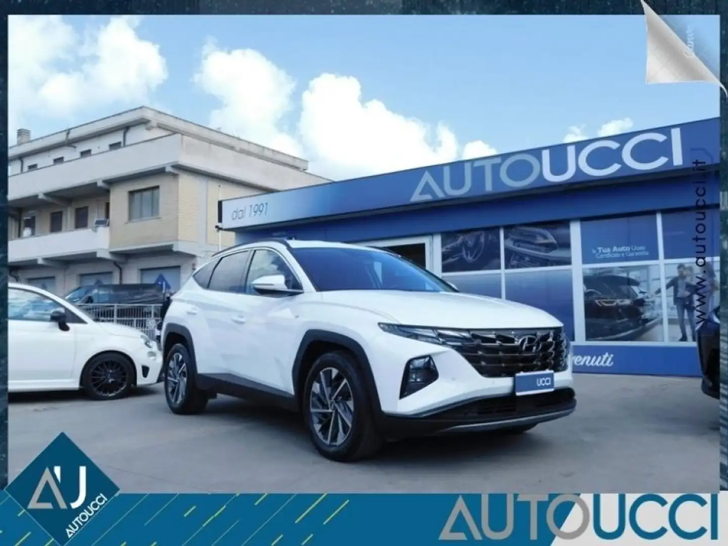 Hyundai TUCSON 1.6 CRDI 48V MHEV XLine Mild Hybrid Blanc - 1
