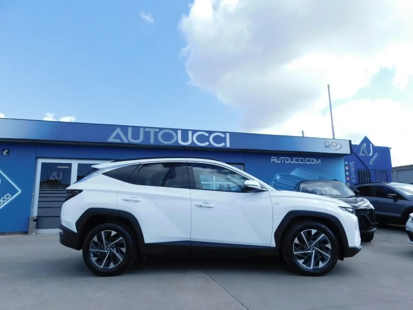 Hyundai TUCSON 1.6 CRDI 48V MHEV XLine Mild Hybrid Blanc - 2