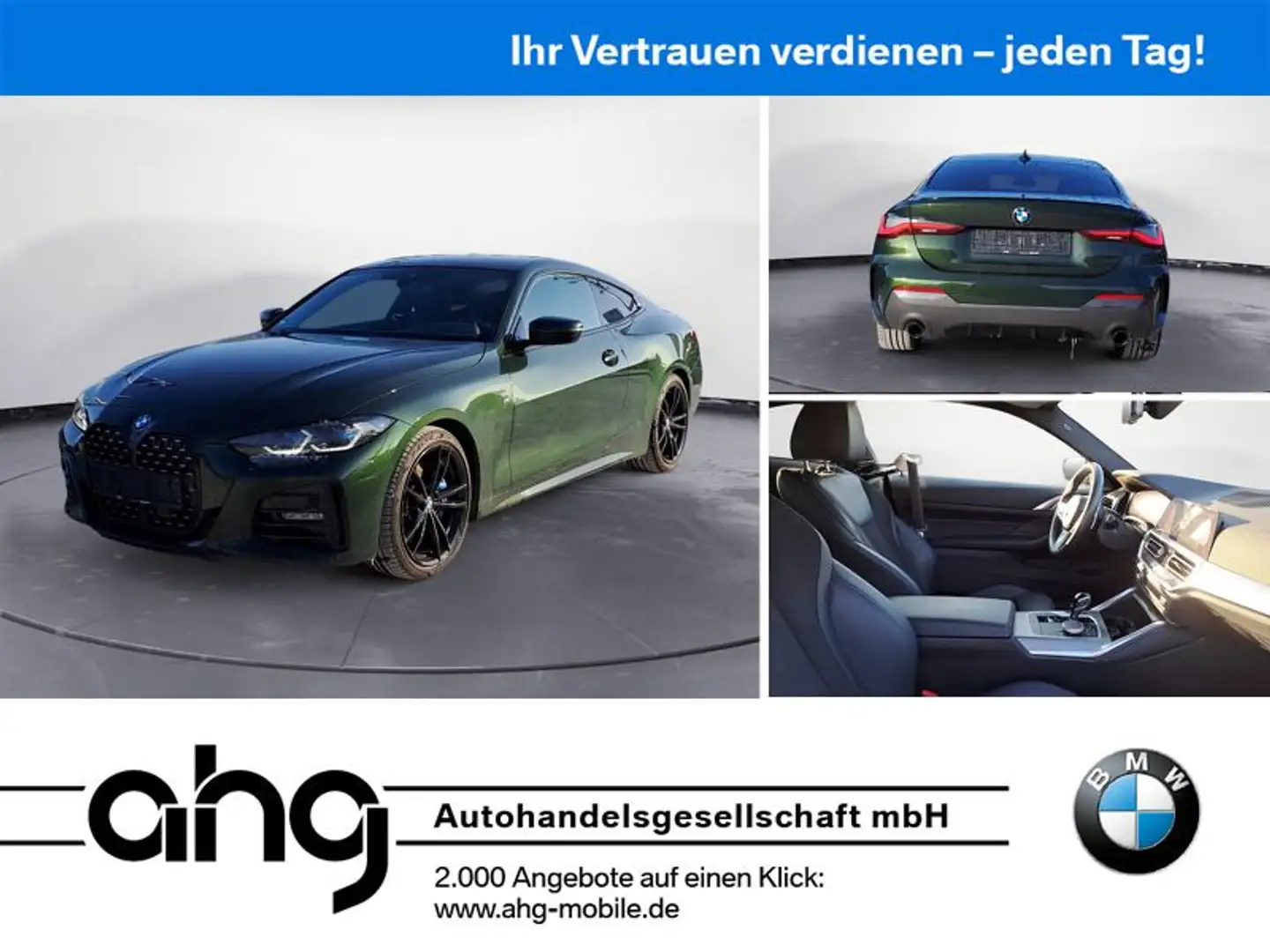 BMW 420 d Coupe M Sport Innovationsp. Sport Aut. RFT zelena - 1