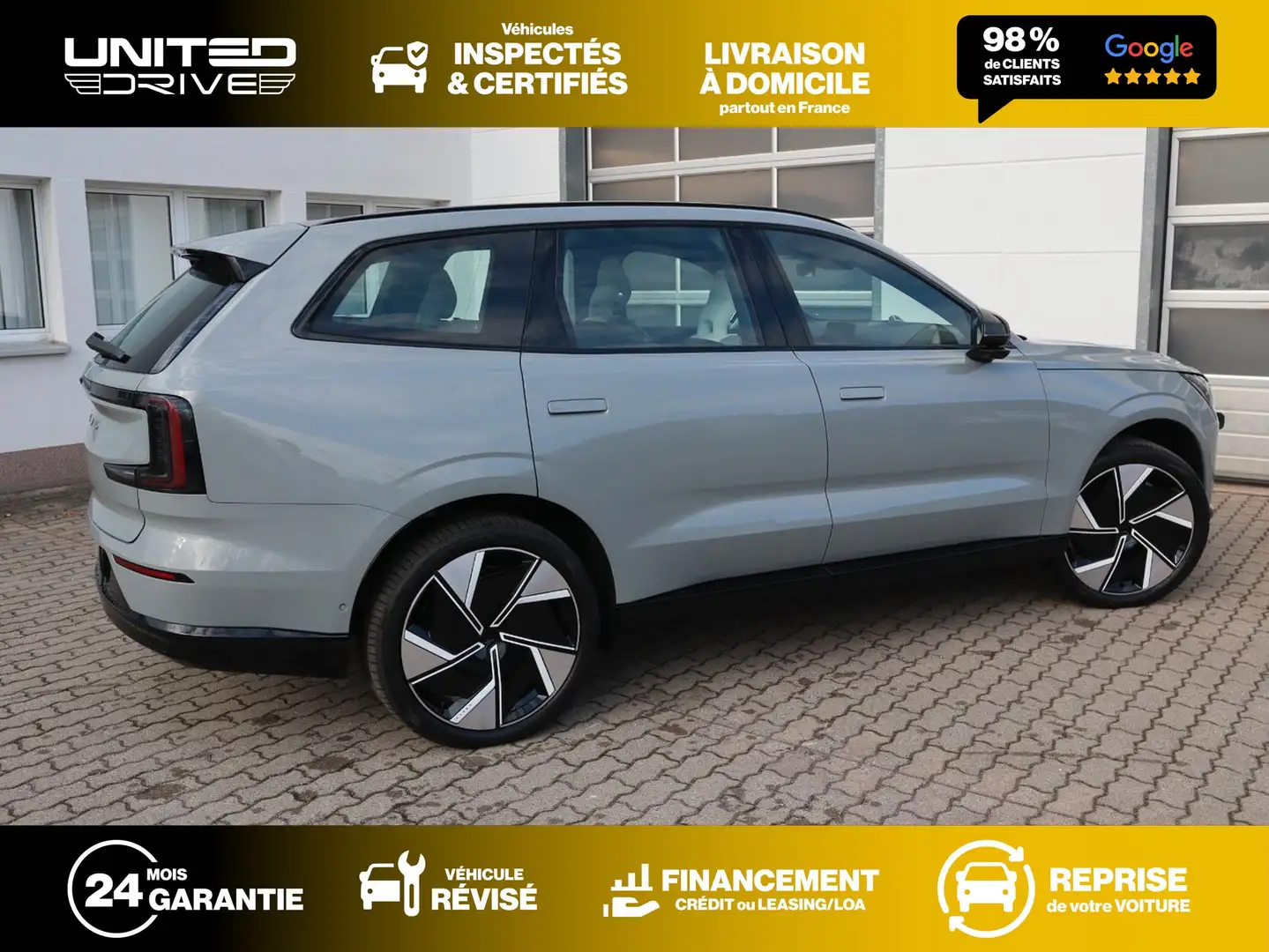 Volvo EX90 Ultra 7pl  Electrique 408CV Gri - 2
