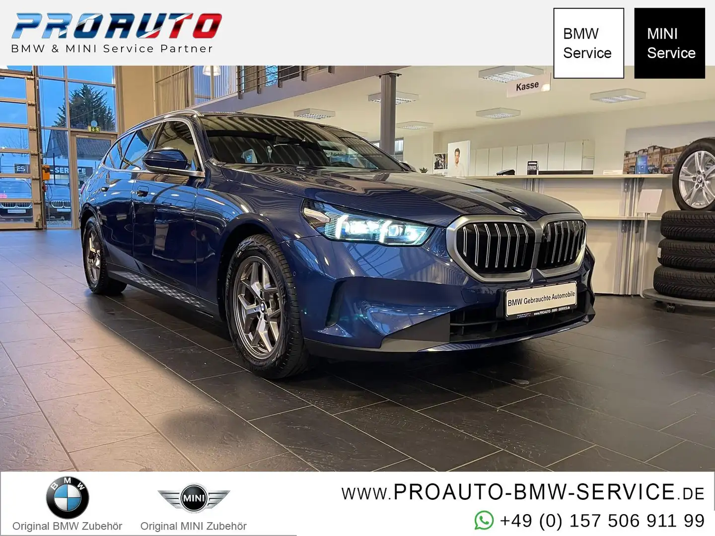 BMW 520 d xDrive Tour. A-LED/HUD/360°/AHK/Memo/K.Zg. Blau - 1
