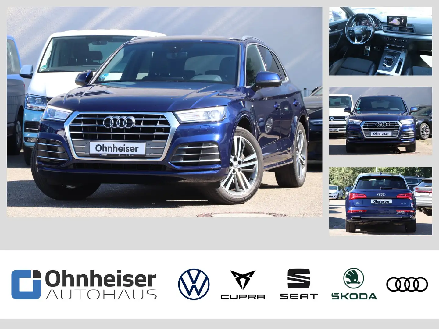 Audi Q5 2.0 TDI S-Line Sport AHK*GRA*Kamera*SHZ*NAVI Xe Blau - 1