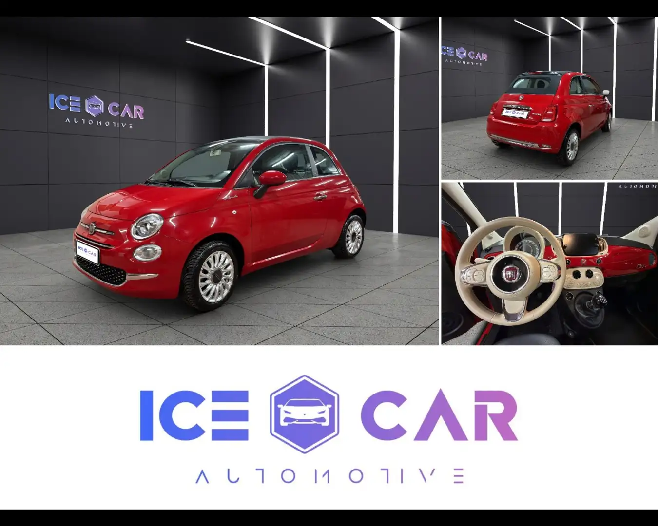 Fiat 500C - 500 C 1.0 Hybrid Dolcevita Rouge - 1