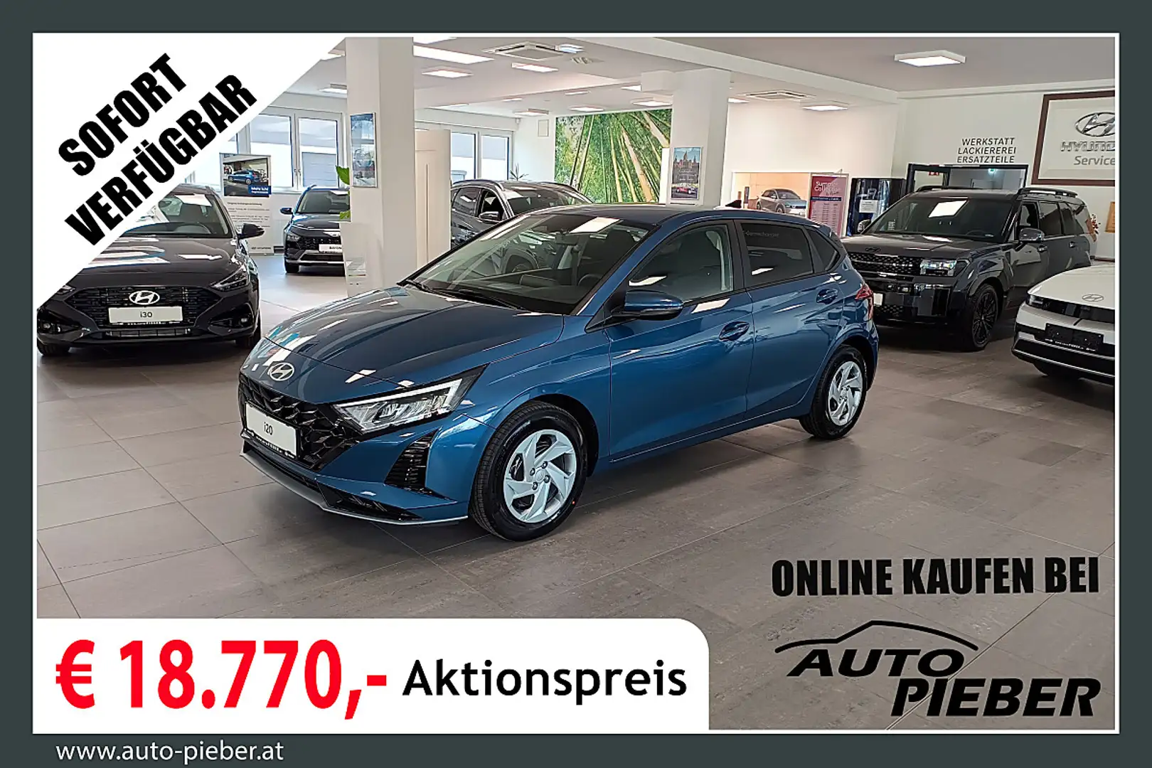 Hyundai i20 1,0 T-GDI GO! *LED*Navi*Klima* Blau - 1