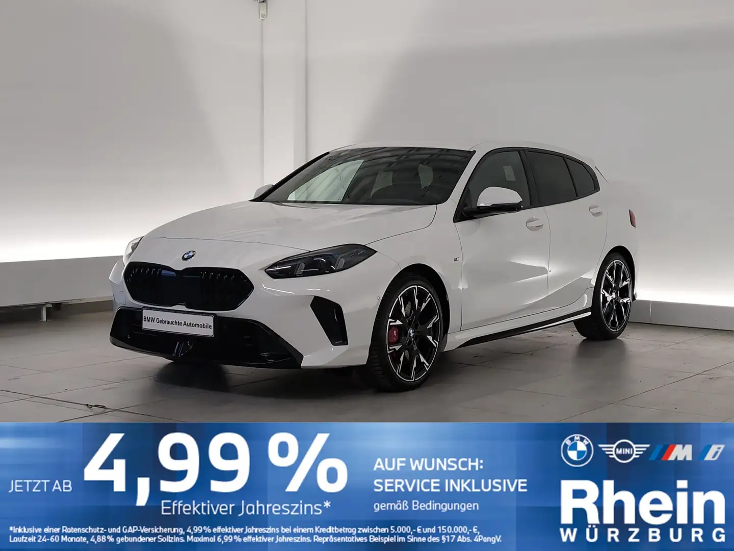 BMW 120 i M Sport Navi/LED/HuD/HiFi/KomfZg/PaAS+/DAB Navi/ Weiß - 1