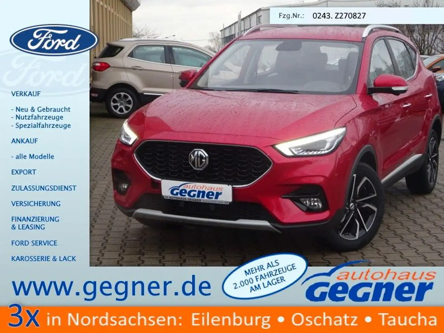 MG ZS 106PS Luxury Leder LED Klima Navi Rot - 1