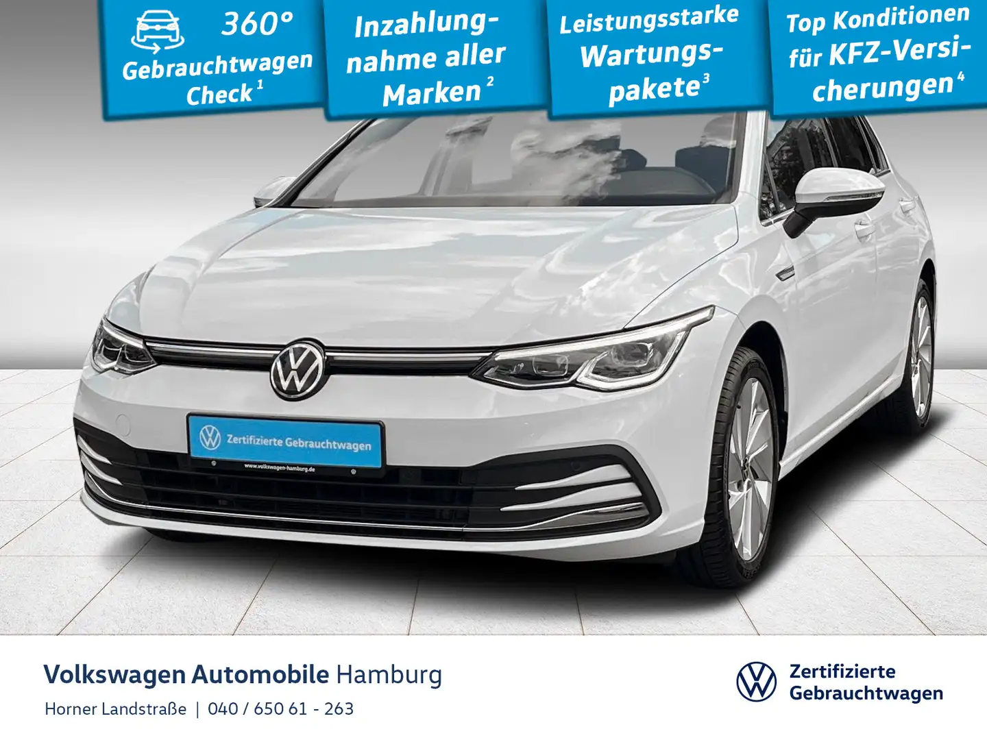Volkswagen Golf VIII Style 1.5 eTSI DSG Sitzheizung CarPlay Weiß - 1