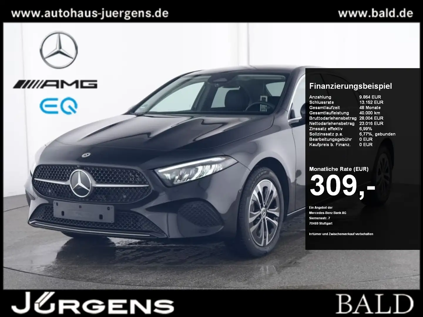 Mercedes-Benz A 250 e Limo Progressive/LED/Cam/Pano/Distr/17' Zwart - 1