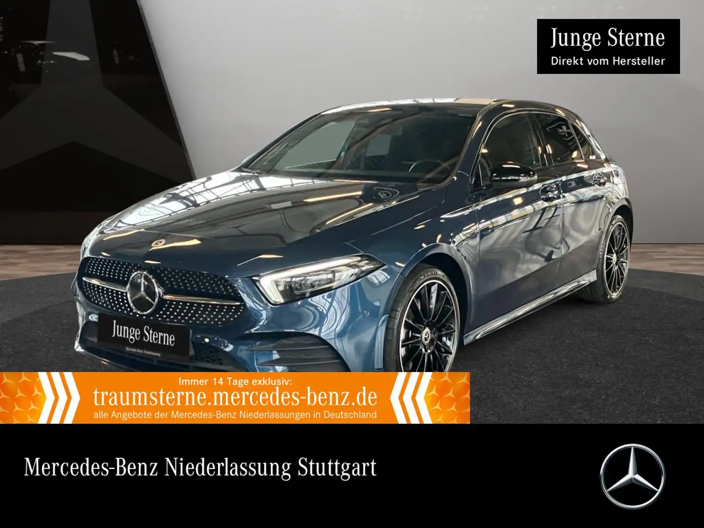 Mercedes-Benz A 250 e AMG+NIGHT+360°+AHK+MULTIBEAM+FAHRASS+19" Blau - 1