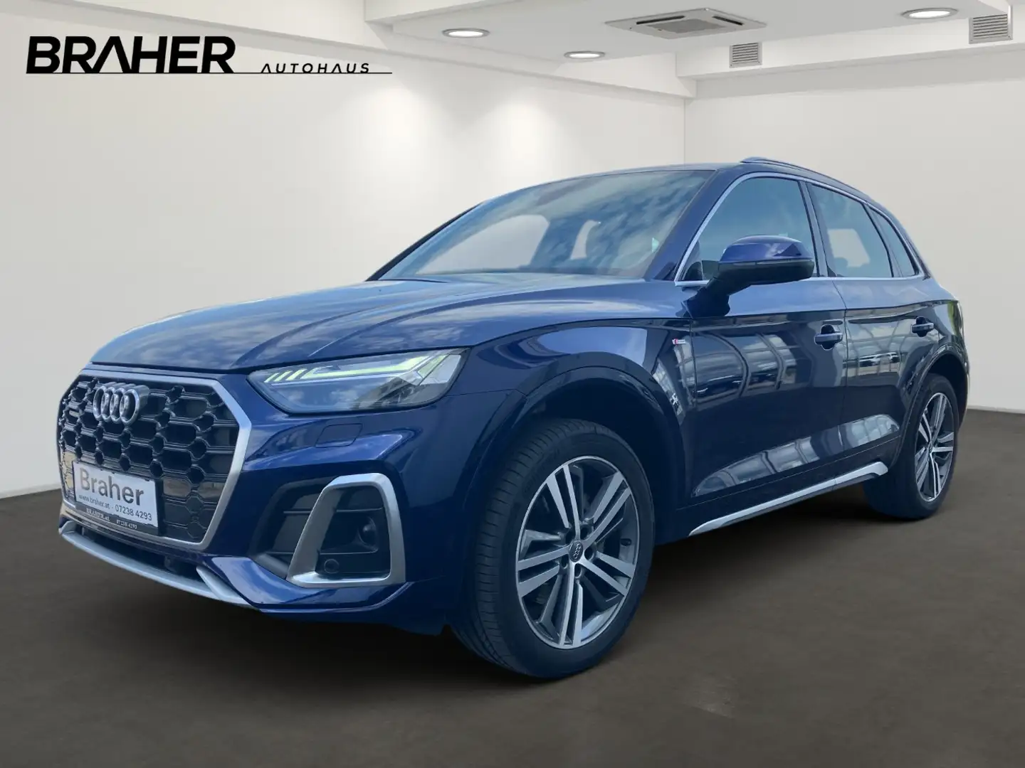 Audi Q5 40 2.0 TDI quattro S-Line Navi RKam PTS DAB Blau - 2