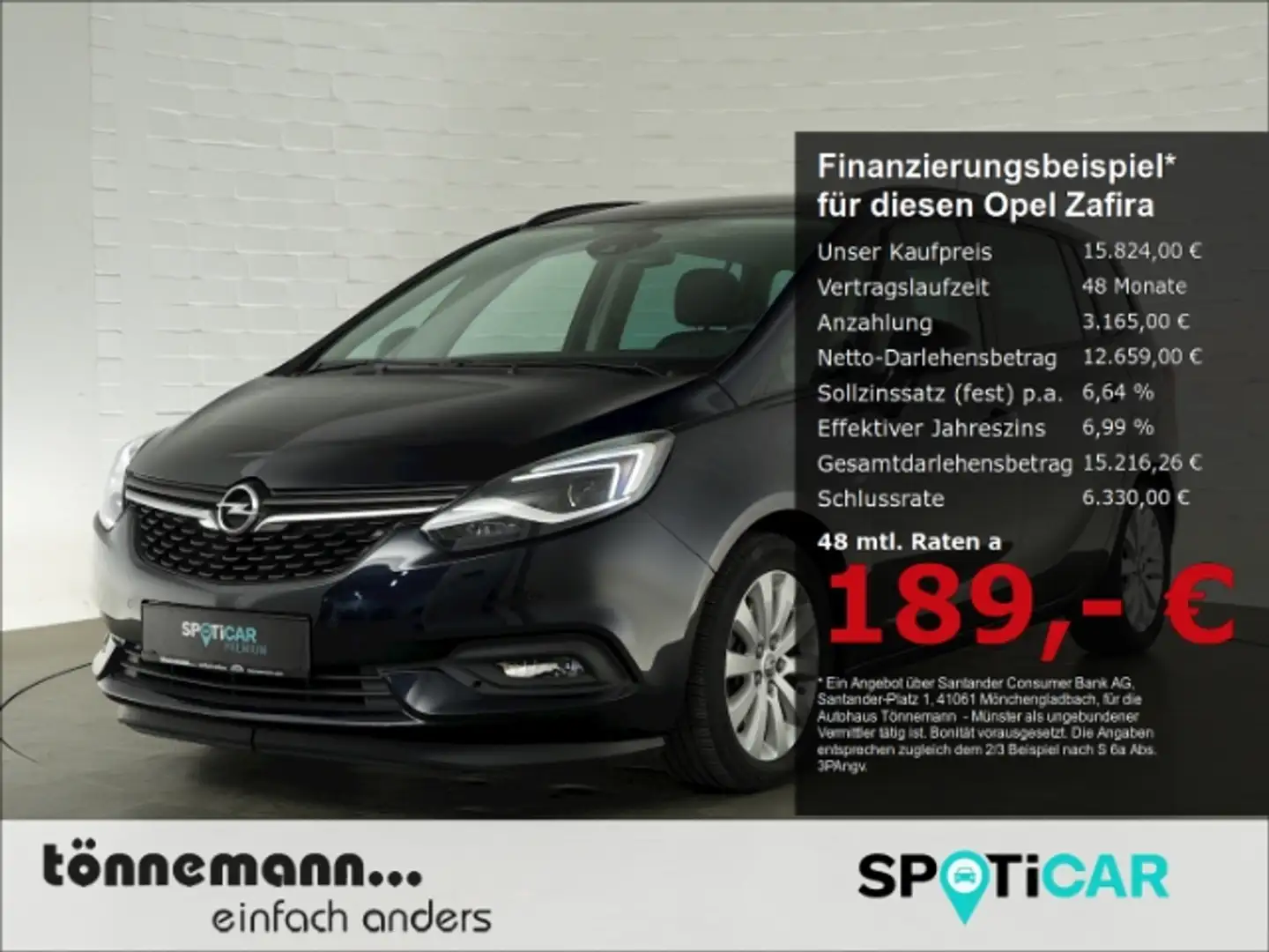 Opel Zafira C 120 JAHRE 7-SITZER+LED LICHT+NAVI+RÜCKFAHRKAMERA Blau - 1