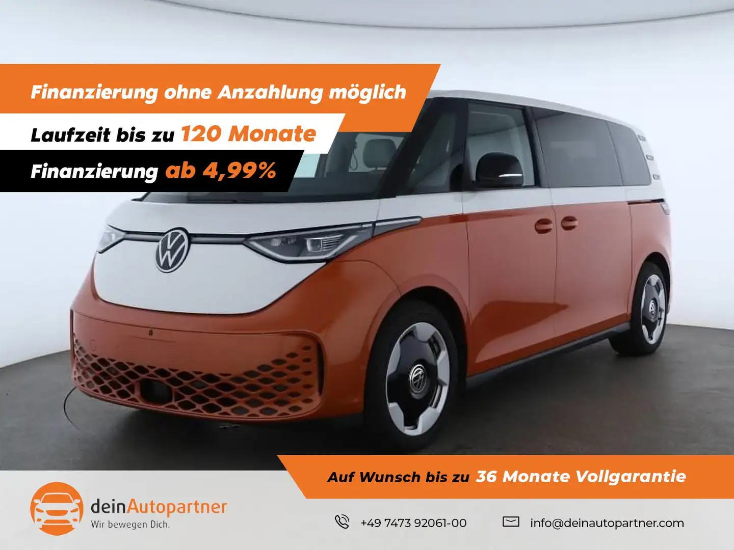 Volkswagen ID. Buzz ID.Buzz Bus 210kW Pro LR LED/LEDER/AHK/HUD/PANO/36 Orange - 1