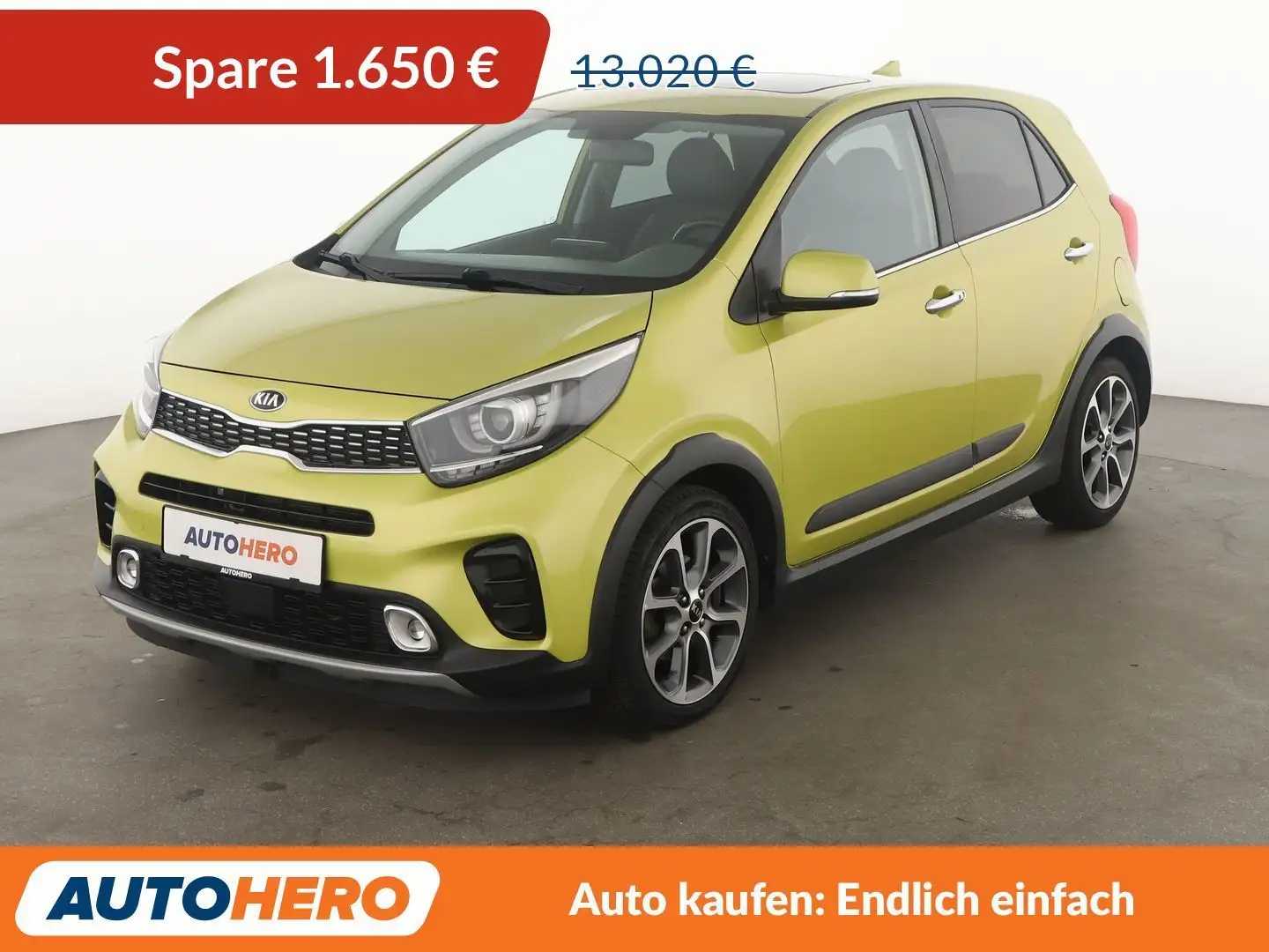 Kia Picanto 1.0 TGDI X Line*NAVI*TEMPO*CAM*PDC*SHZ*KLIMA* Grün - 1