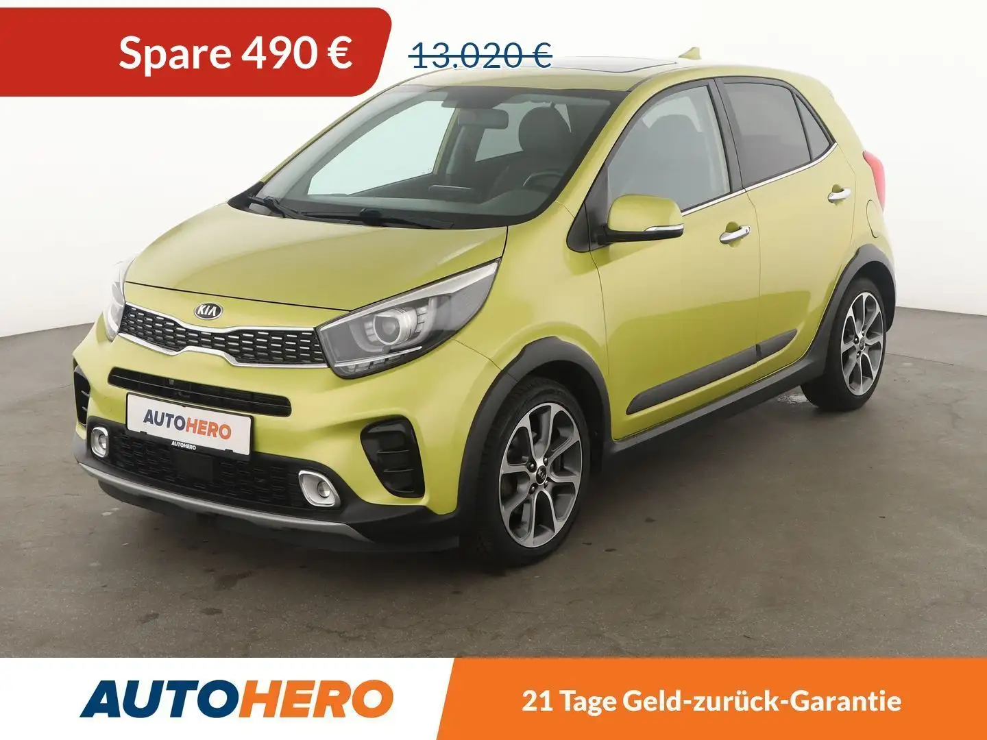 Kia Picanto 1.0 TGDI X Line*NAVI*TEMPO*CAM*PDC*SHZ*KLIMA* Grün - 1