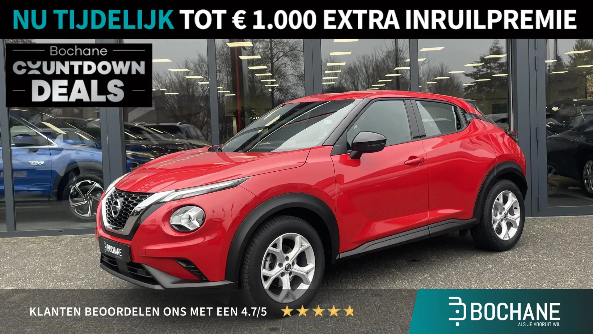 Nissan Juke 1.0 DIG-T Acenta | Climate Control | Parkeersensor Rood - 1