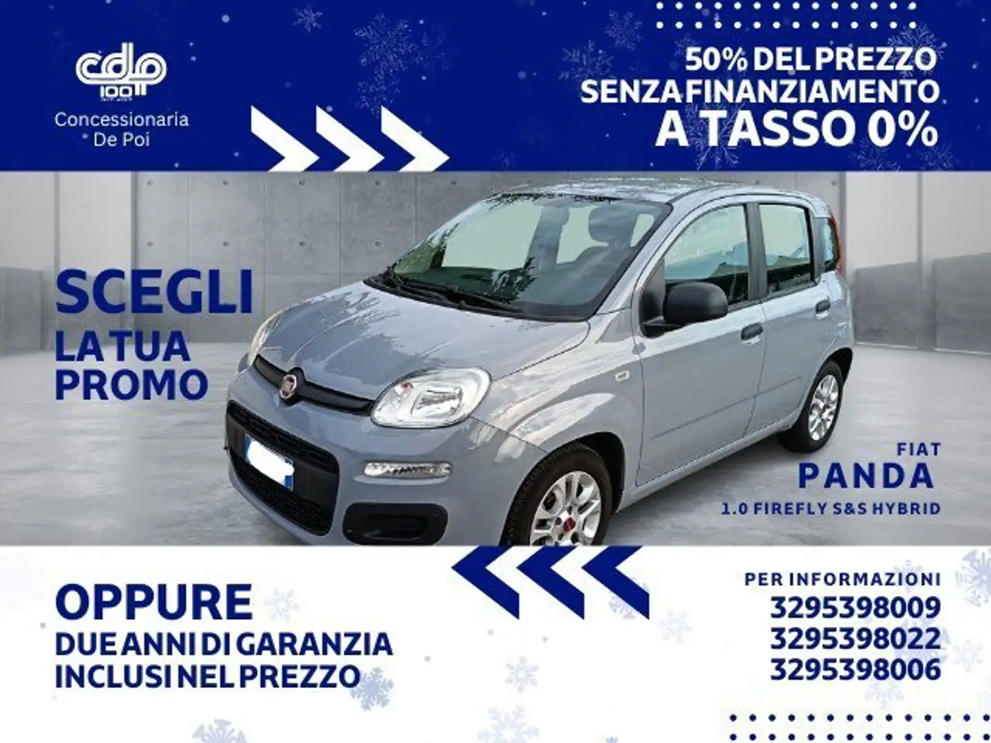 Fiat Panda Panda 1.0 FireFly S&S Hybrid City Life Grigio - 1