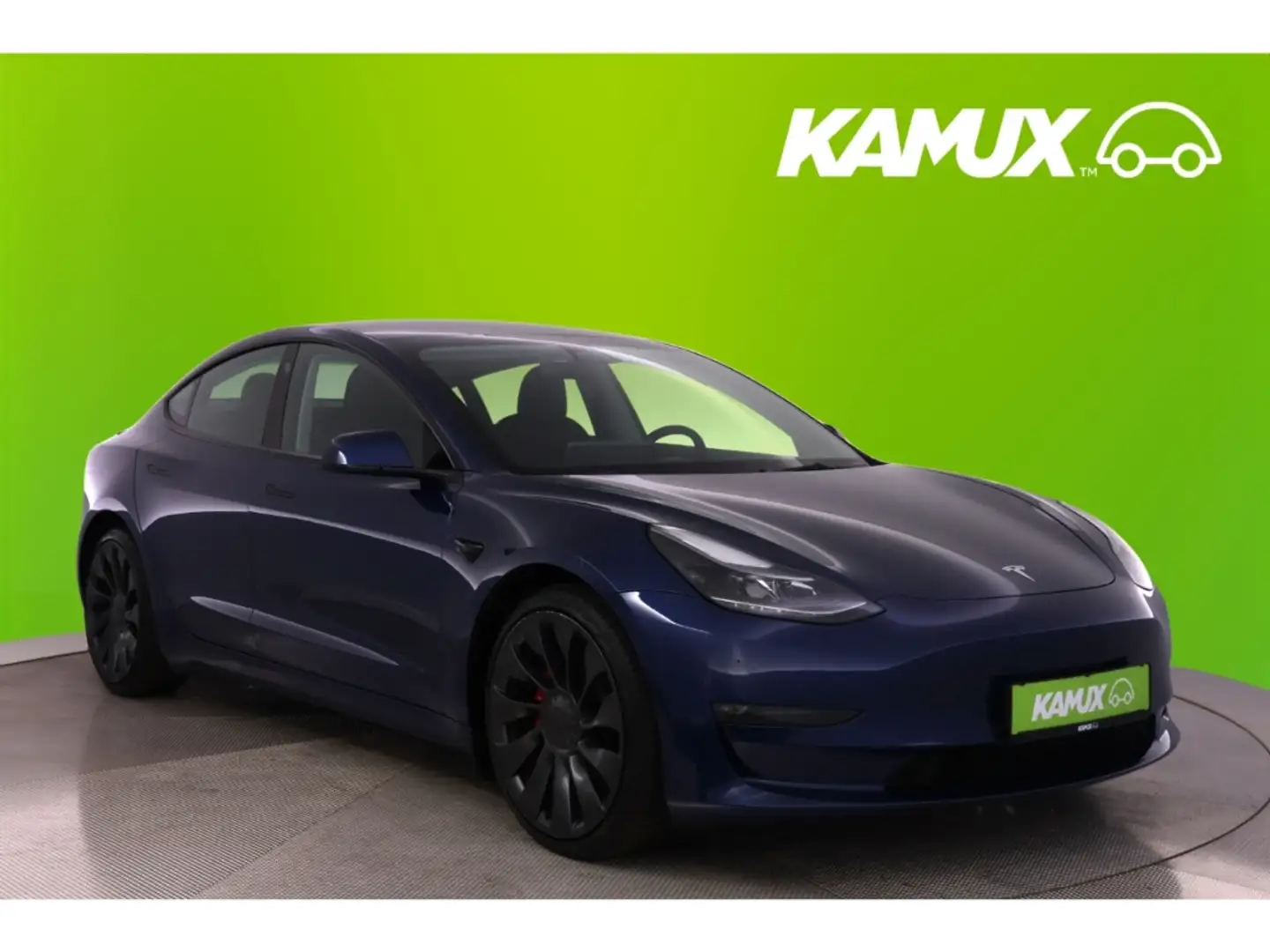 Tesla Model 3 Performance Dual AWD+LED+NAVI+PANO+LEDER Bleu - 1
