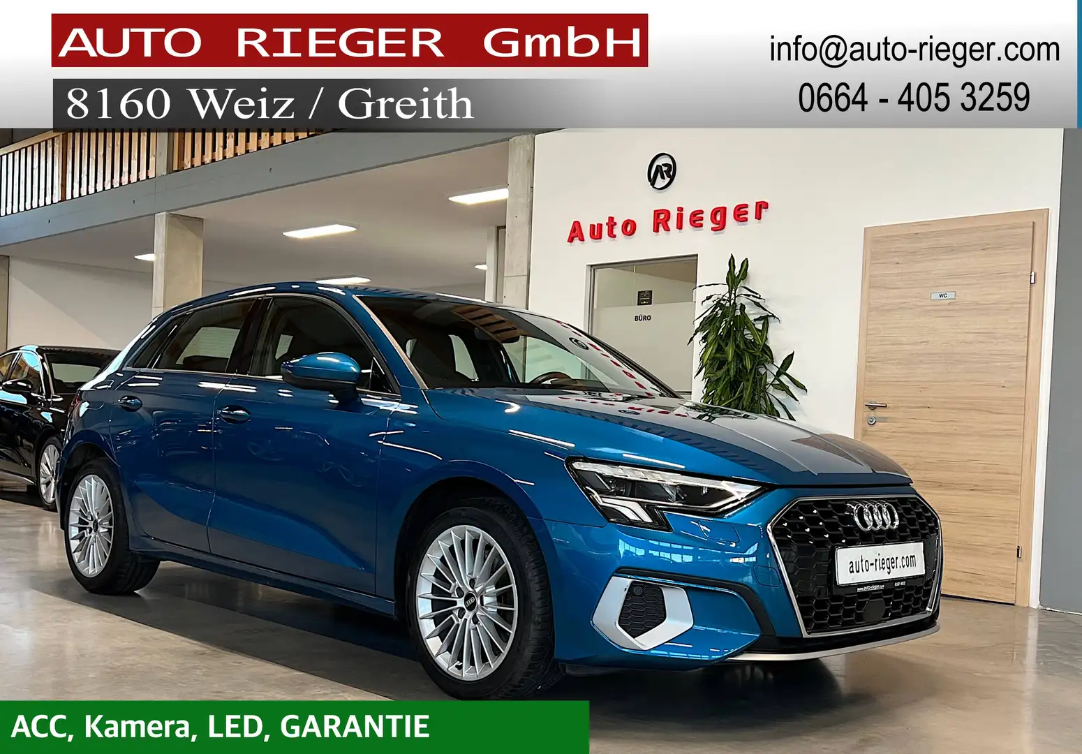 Audi A3 35 TFSI advanced LED, ACC, Kamera, GARANTIE Blau - 1