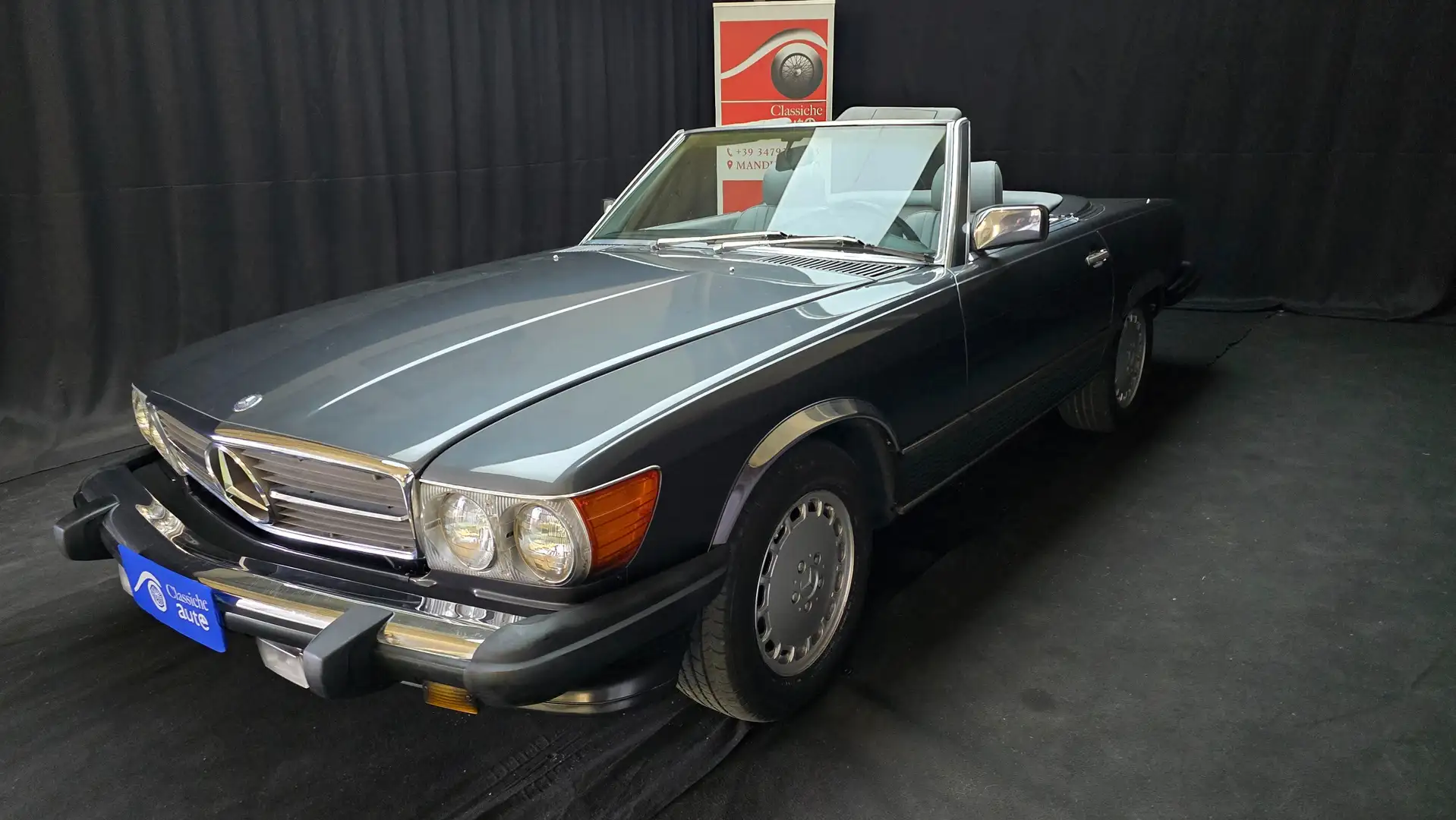 Mercedes-Benz SL 560 Roadster certif. ASI con C.R.S. Šedá - 1