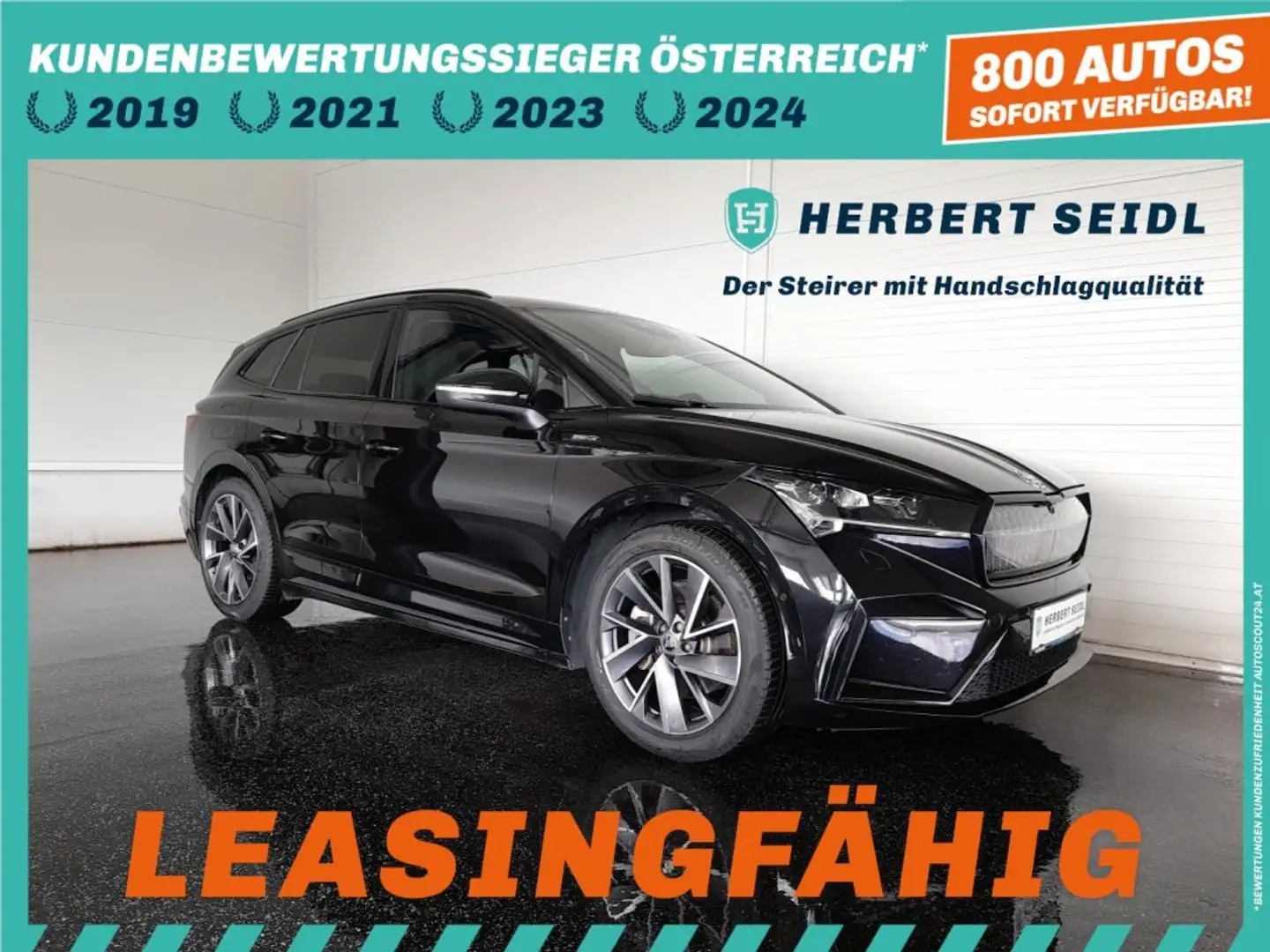 Skoda Enyaq IV SPORTLINE 4x4 82kWh Aut. *20 ZOLL / VOLL LED / NAVI / LEDER-ALCANTARA / KAMERA / 3-ZONEN-KLIMA* Schwarz - 1