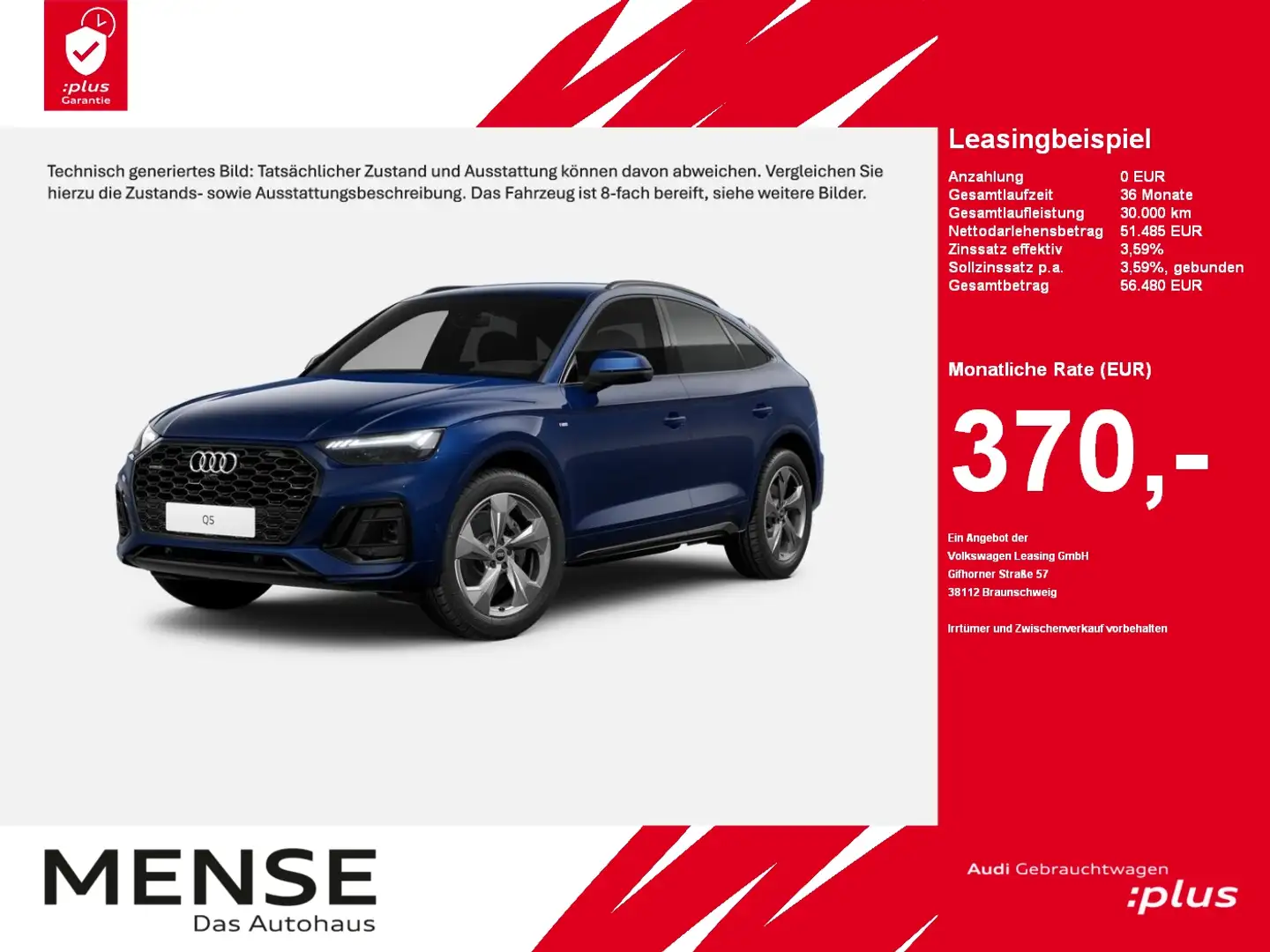 Audi Q5 Sportback 45 TFSI quattro S tronic S line |LM Blau - 1