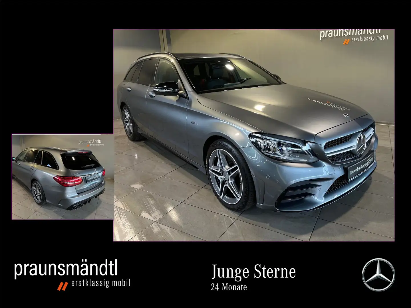 Mercedes-Benz C 43 AMG C 43 4M T AMG Night MuBeam/AHK/Tot/Dist/360°/Com Gris - 1